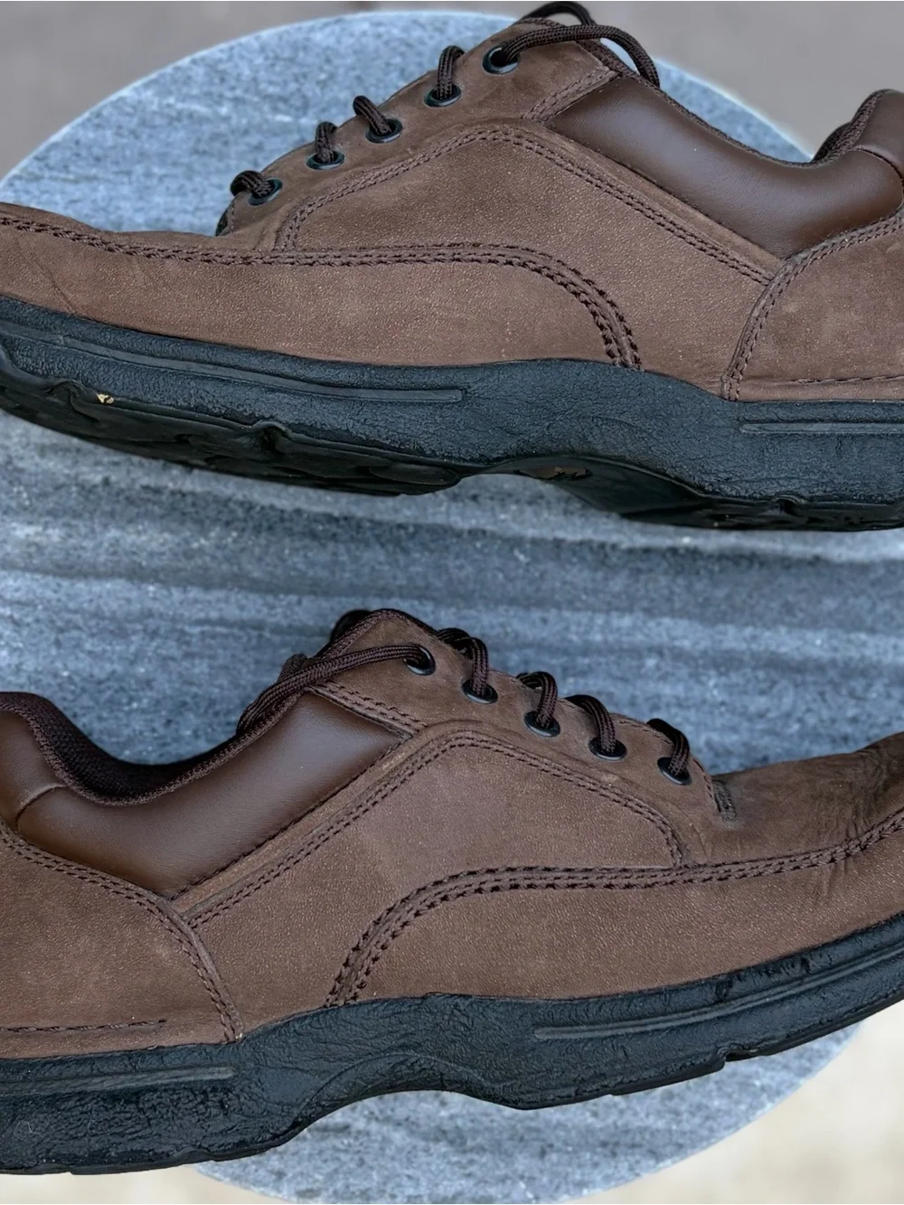 Rockport Men’s Brown Suede Lace-Up Comfort Sneakers